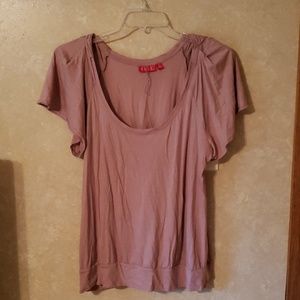 Pink scoop neck top